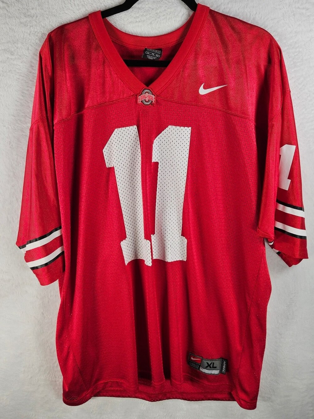 Nike Ohio State Buckeyes Football Jersey #11 Red Nylon Men's Size XL